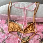 Missguided bralette tie bikini set tan color high rise cheeky Photo 2