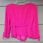 ZARA  TRF Pink Black Polka Dot Corset Front Top Small Photo 6