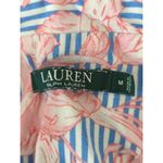 Lauren Ralph Lauren Blue White Striped Floral Cotton Sleepwear Boho Top Medium Photo 6