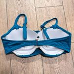 Shade & Shore Women's 38D Aqua Teal Bikini Swim Underwire Bra Like Top 38 D Photo 2