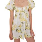 For Love & Lemons Serafina Citrus Print Open Back Mini Dress Size Large NWT Photo 3