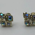Vintage Aurora Borealis Rhinestone Brooch and Earring Set Photo 6