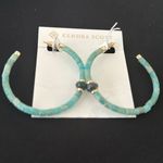 Kendra Scott Insley Gold Hoop Earrings In Teal Amazonite, BRAND NEW, $98 Photo 2