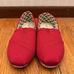 Toms Alpargata Red Heritage Canvas Slip-On Loafer Shoes Women’s Size 9 Photo 3