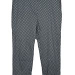 Talbots  Women's Pants Curvy Straight Leg‎ Crop Stretch Geometric Print Gray 14 Photo 0