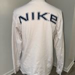 Nike Long Sleeve Tee XS Loose Fit Beige Swoosh Logo Graphic Shirt Unisex Photo 2