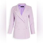 LIONESS Women’s Lilac Oversized Double Breasted Blazer Jacket Size M NWT Photo 1