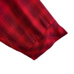 Victoria's Secret Red Plaid Flannel Long Sleeve Collared V-Neck Button Up Size M Photo 2