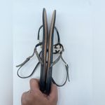 Gucci Black Metallic Leather Ellemere GG Interlocking HEART Thong Sandal EU 39 Photo 5