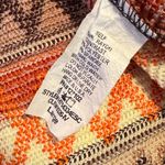 Pink Owl  made in USA Black‎ Chevron Detail hem Boho Top Womens size large Photo 5