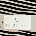 Lizard Thicket Callie Mac  large cropped blouse black crème long sleeve deep v Photo 10