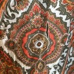 Womens Michael Michael Kors Batwing Pullover Paisley Blouse Size Large EUC #1344 Orange Photo 3