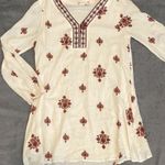 Altar'd State Altar’d State  Women's  Embroidered‎ Neckline Flowy Boho Shirt Top Size Small Photo 2