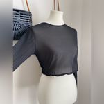 Body Rage Sexy Black Sheer Long Sleeve Top, Size Large/XL Size M Photo 1