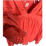 Free People Free‎ People In Dreamland Crochet Knit Dress Size 2 Coral Photo 4