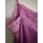 Worthington Vtg 80s Satin Top‎ Large Magenta Pink Cami Spaghetti Strap Lace Tank USA Y2K Photo 5