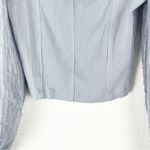 Urban Outfitters  Cynthia Blue Ribbed Sheer Balloon Sleeves Crop Top Size XS Photo 5