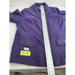 JM Collection womans woman plus 3x Pea Coat Purple Lined Button Front Photo 5