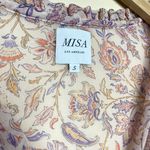 MISA Los Angeles Basia Top Paisley Floral Chiffon Sheer Short Sleeve Pink Photo 7