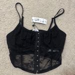 Garage  Lace Hooked Crop Top Photo 0