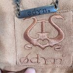 Odyn Tan Faux Suede Leather Bomber Jacket Fall Women’s L Bikercore Moto Classic Size L Photo 10