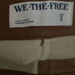 We The Free  Womens Pants Brown Size 8 (30x28) High Rise Flared Vegan Leather‎ Photo 6