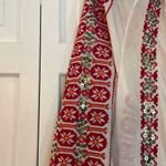 Scotch & Soda white embroidered red with sequin tassel dress Photo 5