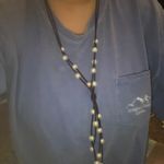 Real Pearl And Leather Necklace Photo 1