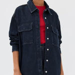 Good American Women's Oversized Shirt in Indigo Size 20 Photo 0