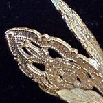 CORO Corocraft Vinatge Gold Tone Filigree Flower Brooch Photo 4