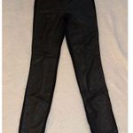 Jessica Simpson Quilted Faux Leather Panel Leggings Edgy Chic Black M Photo 0