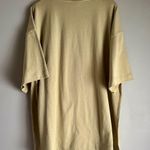 Topshop Embroidered Neckline Oversized Neutral Short Sleeve T-Shirt Sz 12 Large Photo 4