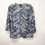 Chico's Travelers Collection Watercolor Jacket Size Large Sequin Photo 2