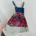 Urban Outfitters KIMCHI BLUE  UO Colorblock Bow Back Dress Blue Gray Floral 2010s Photo 15