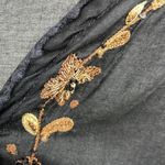 Tommy Bahama Tommy Bahamas Embroidered Black Tunic Top semi sheer boho size Medium Cotton Photo 8