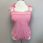 Draper James  x Land’s End Gingham Bandeau Swimsuit - Size 26 Photo 1