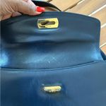 Salvatore Ferragamo  Gancini Shoulder Bag Leather navy blue vintage Photo 9