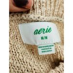Aerie  Womens Sweater Pullover Oversized Deconstructed Slouchy Beige Size Medium Photo 5