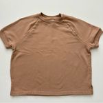 PINK - Victoria's Secret  Tan Short Sleeve Sweatshirt Size S Photo 0