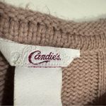 Candie's  Rose Gold Dusty Pink Sweater Dress, Tie Waist Size XL Photo 3