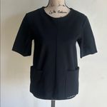 Everlane The Ponte Short Sleeve Black Tee Size Small Photo 2