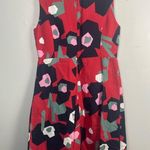 Tyler Boe Linen Multi Poppy Sleeveless Dress size 4 Red Photo 2