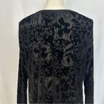 Vera Wang Simply Vera Top Womens Petite XL Velvet Tunic Black Reflection Pond Photo 6