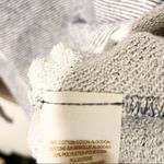 Free People  We The Free Womens Grey Patchwork Sleeves Crewneck Slub Sweatshirt Photo 3