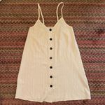 TAN TEXTURED BUTTON FRONT CAMI DRESS Black Photo 2