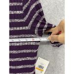 Kensie  Women's T Shirt Dress Short Sleeve Striped Purple Marled Lined Small Photo 7