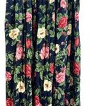 Susan Bristol Women's Long Floral Navy Blue Skirt Photo 0