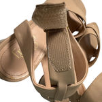 Franco Sarto  Noel Beige Leather Ankle‎ Strap Block Heel Sandals Womens Size 8M Photo 3