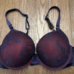 Spanx  pillow Women's Lace Bra navy and red 34D Photo 0