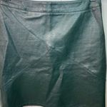 Zeagoo Forest Green High Waist Stretchy Leather Skirt w/ Zipper Photo 12